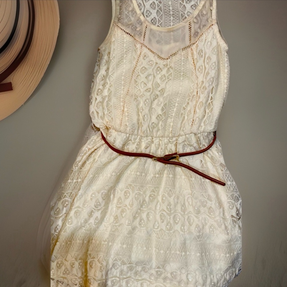 GIRLLLYY!  Lace Dress with Belt